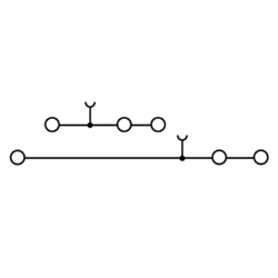 Weidmuller 1216470000 ZDK 2.5/3AN BZT Исполнение: Двухуровневая клемма, Пружинное соединение, 2.5 мм.кв, 800 V, 24 A, Темно-бежевый