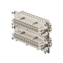 Weidmuller 1221200000 HDC HE 24 FS 25-48 Исполнение: HDC - вставка, Гнездо, 500 V, 16 A, Количество полюсов: 24, Винтовое соединение, Типоразмер: 8