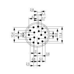 Weidmuller 1224270000 SAI-M23-BE-16-10мм.квИсполнение: Концентратор сигналов, соединительный разъем Weidmuller 1224270000 SAI-M23-BE-16-10мм.квИсполнение: Концентратор сигналов, соединительный разъем