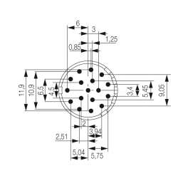 Weidmuller 1224320000 SAI-M23-SE-17-F Исполнение: Концентратор сигналов, соединительный разъем