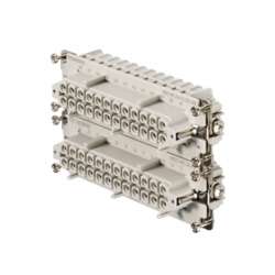 Weidmuller 1226600000 HDC HE 24 FC 25-48 Исполнение: HDC - вставка, Гнездо, 500 V, 16 A, Количество полюсов: 24, Обжимное соединение, Типоразмер: 8