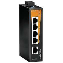 Weidmuller 1240840000 IE-SW-BL05-5TX Исполнение: Сетевой выключатель, unmanaged, Fast Ethernet, Количество портов: 5 x RJ45, IP30, -10 °C...60 °C