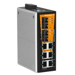 Weidmuller 1240990000 IE-SW-VL08MT-6TX-2ST Исполнение: Сетевой выключатель, managed, Fast Ethernet, Количество портов: 6 x RJ45, 2 * ST, многомодовый, IP30, -40 °C...75 °C
