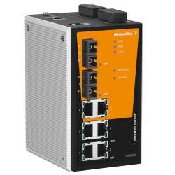 Weidmuller 1241090000 IE-SW-PL08M-6TX-2SCS Исполнение: Сетевой выключатель, managed, Fast Ethernet, Количество портов: 6 x RJ45, 2 * SC, одномодовый, IP30, 0 °C...60 °C