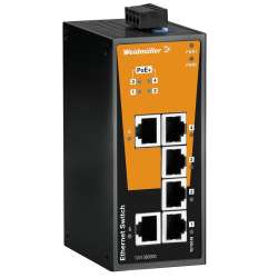 Weidmuller 1241380000 IE-SW-BL06-2TX-4POE Исполнение: Сетевой выключатель, unmanaged PoE, Fast Ethernet, Количество портов: 2 * RJ45 10/100 BaseT(X), 4 * RJ45 10/100 BaseT(X) PoE+, IP30, 0 °C...60 °C