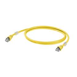 Weidmuller 1251580005 IE-C6FP8LY0005M40M40-Y Исполнение: Патч-кабель, RJ45 IP 20, RJ45 IP 20, Cat.6A / Class EA (ISO/IEC 11801 2010), LSZH (малодымный безгалогенный компаунд), 0.5 m