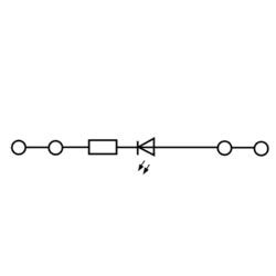 Weidmuller 1252060000 ZDU 2.5/2X2AN/LD- SW Исполнение: Z-серия, Клемма с электронными компонентами, Проходная клемма, Расчетное сечение: 2.5 мм.кв, Пружинное соединение