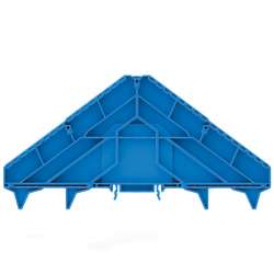 Weidmuller 1267930000 BZT PRV16 BL 35X15 Исполнение: P-серия, Держатель маркировки, синий, Количество уровней: 16, TS 35 x 15