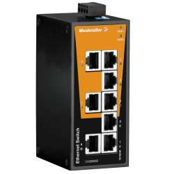 Weidmuller 1286560000 IE-SW-BL08T-8TX Исполнение: Сетевой выключатель, unmanaged, Fast Ethernet, Количество портов: 8 x RJ45, IP30, -40 °C...75 °C
