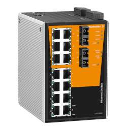 Weidmuller 1286830000 IE-SW-PL16MT-14TX-2SC Исполнение: Сетевой выключатель, managed, Fast Ethernet, Количество портов: 14 x RJ45, 2 * SC, многомодовый, IP30, -40 °C...75 °C