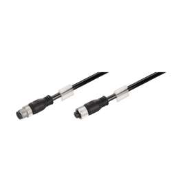 Weidmuller 1310020100 IE-C5DB4HE0100MCSMSS-E Исполнение: Системный кабель, M12 IP 67, прямая вилка, M12 IP 67, розетка прямая, Cat.5 / Class D, Безгалогеновый огнестойкий компаунд EM 104, 10 m