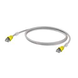 Weidmuller 1312160030 IE-C6FP8LD0030X40X40-Y Исполнение: Патч-кабель, перекрестный, RJ45 IP 20, RJ45 IP 20, Cat.6A / Class EA (ISO/IEC 11801 2010), LSZH (малодымный безгалогенный компаунд), 3 m