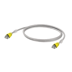 Weidmuller 1312160200 IE-C6FP8LD0200X40X40-Y Исполнение: Патч-кабель, перекрестный, RJ45 IP 20, RJ45 IP 20, Cat.6A / Class EA (ISO/IEC 11801 2010), LSZH (малодымный безгалогенный компаунд), 20 m