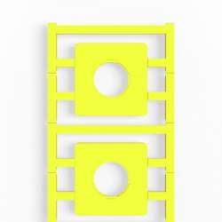 Weidmuller 1323580000 SM 44/44-21 MC NE GE Исполнение: SwitchMark, Маркировочные элементы для устройств, 44 x 44 мм.кв для кулачковых переключателей, ABB, Тип ON и OL40, желтый