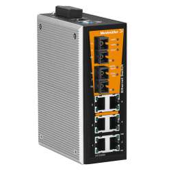 Weidmuller 1344770000 IE-SW-VL08MT-6TX-2SC Исполнение: Сетевой выключатель, managed, Fast Ethernet, Количество портов: 6 x RJ45, 2 * SC, многомодовый, IP30, -40 °C...75 °C