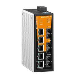 Weidmuller 1345240000 IE-SW-VL08MT-5TX-1SC-2SCS Исполнение: Сетевой выключатель, managed, Fast Ethernet, Количество портов: 5 x RJ45, 1 * SC, многомодовый, 2 * SC, одномодовый, IP30, -40 °C...75 °C
