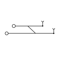 Weidmuller 1348950000 ZDT 2.5/2 V BL Исполнение: Z-серия, Двухуровневая клемма, Расчетное сечение: 2.5 мм.кв, Пружинное соединение