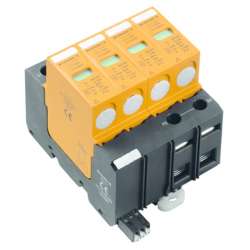 Weidmuller 1351020000 VPU II 4 R 600V/25kA Исполнение: Низкое напряжение, с контактом дистанционной сигнализации, TN-C-S, TN-S