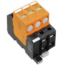 Weidmuller 1352350000 VPU I 3 R 400V/12,5KA Исполнение: Низкое напряжение, с контактом дистанционной сигнализации, TN-C