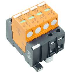 Weidmuller 1352550000 VPU II 4 R 150V/40KA Исполнение: Низкое напряжение, с контактом дистанционной сигнализации, TN-C-S, TN-S
