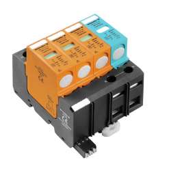 Weidmuller 1352670000 VPU II 3+1 R 280V/40KA Исполнение: Низкое напряжение, с контактом дистанционной сигнализации, TN-C-S, TT, IT с N