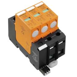 Weidmuller 1352890000 VPU II 3 R 400V/40KA Исполнение: Низкое напряжение, с контактом дистанционной сигнализации, TN-C, IT без N
