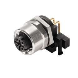 Weidmuller 1393470000 IE-M12-PCBCE-PANEL-A Исполнение: Присоединительный элемент печатной платы M12, M12, Cat.5 (ISO/IEC 11801), IP65 по стандарту DIN EN 60529