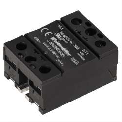 Weidmuller 1406250000 PSSR 24VDC/1PH AC75A HP Исполнение: Power Solid-State Relais, Полупроводниковый контактор, 1 Нормально разомкнутый контакт (Тиристор (нулевой перекрестный переключатель)), Номинальное напряжение: 3.5…32 V DC , Номинальное напряжение