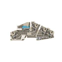 Weidmuller 1411320000 PDL 6 S/NT/L/PE Исполнение: Монтажная многоуровневая клемма, PUSH IN, 6 мм.кв, 400 V, 39 A, Темно-бежевый