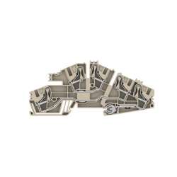 Weidmuller 1411330000 PDL 6 S/L/L/PE Исполнение: Монтажная многоуровневая клемма, PUSH IN, 6 мм.кв, 400 V, 41 A, Темно-бежевый