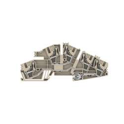 Weidmuller 1411340000 PDL 6 S/N/L/PE Исполнение: Монтажная многоуровневая клемма, PUSH IN, 6 мм.кв, 400 V, 41 A, Темно-бежевый