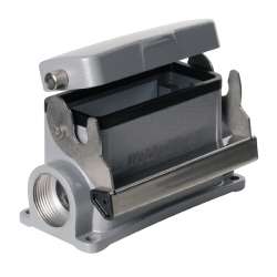 Weidmuller 1415810000 HDC 16B SDLU 1M25G Исполнение: HDC - корпус, Типоразмер: 6, Вид защиты: IP65, Корпус цоколя, Продольная скоба для фиксации на нижней части, Стандартный, с крышкой, Типоразмер кабельных вводов: M 25