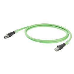 Weidmuller 1457580100 IE-C6EL8UG0100U40XCS-E Исполнение: Системный кабель, RJ45 IP 20, M12 X-тип IP 67, вилка прямая, Cat.6A / Class EA (ISO/IEC 11801 2010), Полиуретан, 10 m