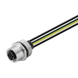 Weidmuller 1467940000 SAIE-M12B-4-S-0.2U-M16 Исполнение: Встраиваемый штекер, M12, Гнездо, прямое, M 16, Количество полюсов: 4