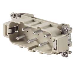 Weidmuller 1498700000 HDC HSB 6 MS Исполнение: HDC - вставка, Штифт, 400 V, 35 A, Количество полюсов: 6, Винтовое соединение, Типоразмер: 6