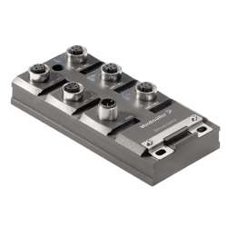Weidmuller 1504420000 IE-SW-IP67T-5M12 Исполнение: Сетевой выключатель, unmanaged, Fast Ethernet, Количество портов: 5 * M12 D-codiert, IP67, в корпусе, -40 °C...75 °C