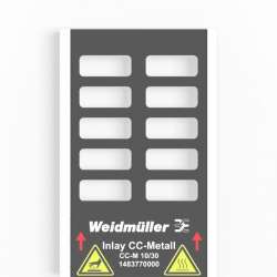 Weidmuller 1505140000 CC-M 10/30 2X2.5 AL SDR Исполнение: MetalliCard, Маркировочные элементы для устройств, 10 x 30 мм.кв серебряный