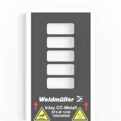Weidmuller 1505220000 SFX-M 12/40-5 ST SDR Исполнение: MetalliCard, Маркировка проводов и кабелей, 7 - 40 мм.кв 12 x 40 mm