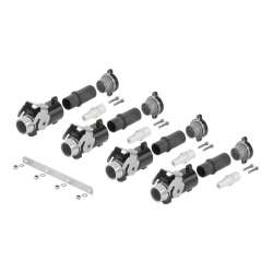 Weidmuller 1506860000 HDC HP550 KIT 4M120 Исполнение: RockStar® HDC - комплекты-Промышленный разъем, Промышленный разъем, HighPower, 1500 V, 550 A, Алюминиевое литье под давлением, Корпус для вилки