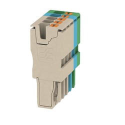 Weidmuller 1513780000 APG 2.5/5-3BG-BL-GN Исполнение: Штекеры, 2.5 мм.кв, 800 V, 24 A, Количество полюсов: 5, Темно-бежевый, синий, зеленый