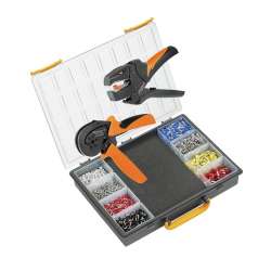 Weidmuller 1542280000 CRIMPSET PZ 10 SQR Исполнение: Набор инструмента для обжима наконечников, Инструмент для обжима: PZ 10 SQR, инструмент для снятия изоляции: STRIPAX, Диапазон обжимаемых проводников, мин.: 0.14, Цветовой код: Weidmuller