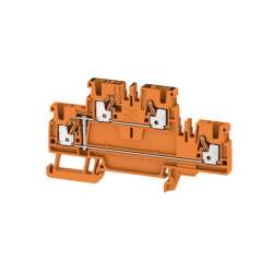 Weidmuller 1547670000 A2T 2.5 VL OR Исполнение: Проходная клемма, PUSH IN, 2.5 мм.кв, 800 V, 24 A, оранжевый