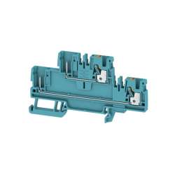Weidmuller 1548070000 APGTB 2.5 2T 4C/2 BL Исполнение: Проходная клемма, PUSH IN, 2.5 мм.кв, 800 V, 24 A, синий