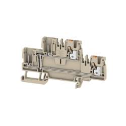 Weidmuller 1548140000 APGTB 2.5 2T VL 4C/2 Исполнение: Проходная клемма, PUSH IN, 2.5 мм.кв, 800 V, 24 A, синий