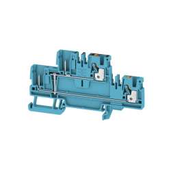 Weidmuller 1548150000 APGTB 2.5 2T VL 4C/2 BL Исполнение: Проходная клемма, PUSH IN, 2.5 мм.кв, 800 V, 24 A, синий