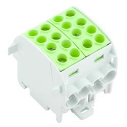 Weidmuller 1561620000 WPD 202 4x35/4x25 GN Исполнение: W-серия, Распределительный блок, Расчетное сечение: Винтовое соединение, TS 35