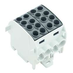 Weidmuller 1561690000 WPD 202 4x35/4x25 BK Исполнение: W-серия, Распределительный блок, Расчетное сечение: Винтовое соединение, TS 35