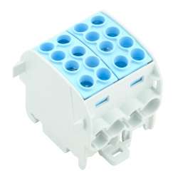 Weidmuller 1561700000 WPD 202 4x35/4x25 BL Исполнение: W-серия, Распределительный блок, Расчетное сечение: Винтовое соединение, TS 35