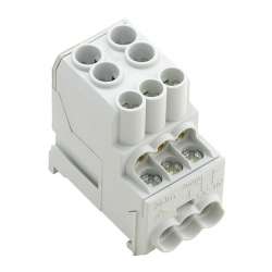Weidmuller 1561910000 WPD 100 2X25/6X10 GY Исполнение: W-серия, Распределительный блок, Расчетное сечение: Винтовое соединение, TS 35