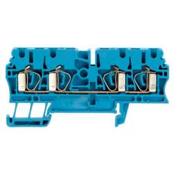 Weidmuller 1608580000 ZDU 2.5/4AN BL Исполнение: Проходная клемма, Пружинное соединение, 2.5 мм.кв, 800 V, 24 A, синий
